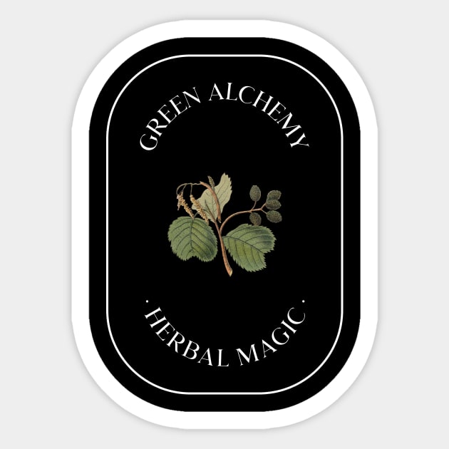 Green Alchemy Herbal Magic - Herbalism Sticker by Kamran Sharjeel